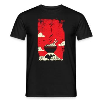 Ramen noodles Japanese art - Men's T-Shirt - black - Front - AI Model Male 178 light (178cm)