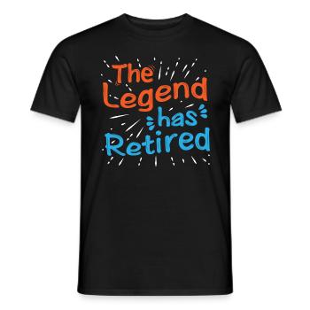 Retraite Légende - T-shirt homme - noir - Devant - AI Model Male 178 light (178cm)
