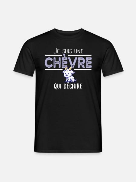 Chèvre Animal Ferme Cadeau Humour Drôle Citations - T-shirt homme - noir