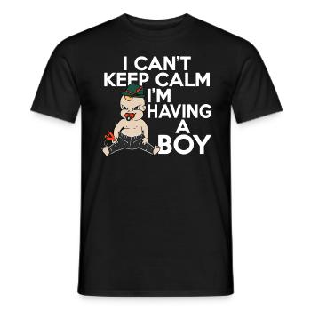 I Can't Keep Calm I'm Having Twins Mom Mother - Men's T-Shirt - black - Front - AI Model Male 178 light (178cm)