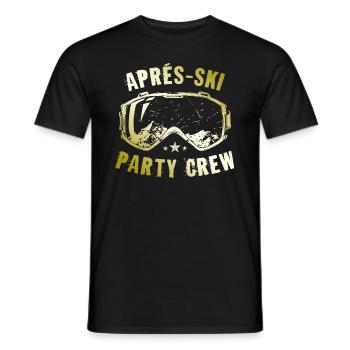 Après-ski Party Crew Dire - T-shirt homme - noir - Devant - AI Model Male 178 light (178cm)