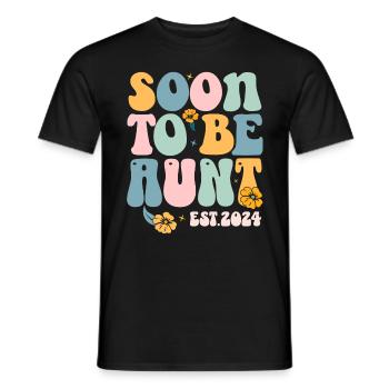 Soon To Be Aunt Est 2024 - New Aunt Pregnancy - Men's T-Shirt - black - Front - AI Model Male 178 light (178cm)