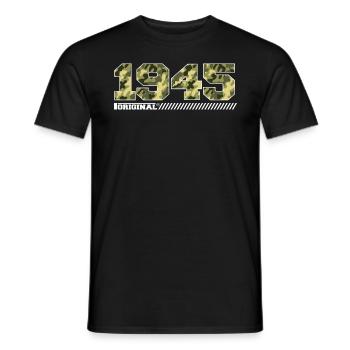 Cadeau d’anniversaire 1945 Vintage 1945 Armée - T-shirt homme - noir - Devant - AI Model Male 178 light (178cm)