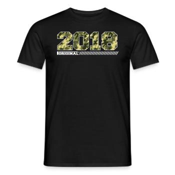 2018 Jubiläumsgeschenk Jahrgang 2018 Armee - Männer T-Shirt - Schwarz - Vorne - AI Model Male 178 light (178cm)