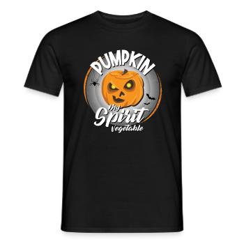 Pumpkin My Spirit Vegetable Pumpkin Halloween - Men's T-Shirt - black - Front - AI Model Male 178 light (178cm)