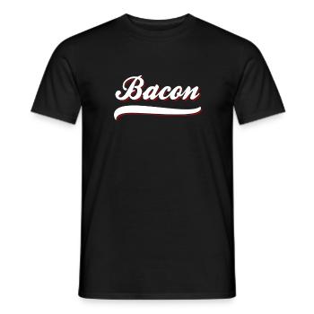 Bacon Schinken Speck - Männer T-Shirt - Schwarz - Vorne - AI Model Male 178 light (178cm)