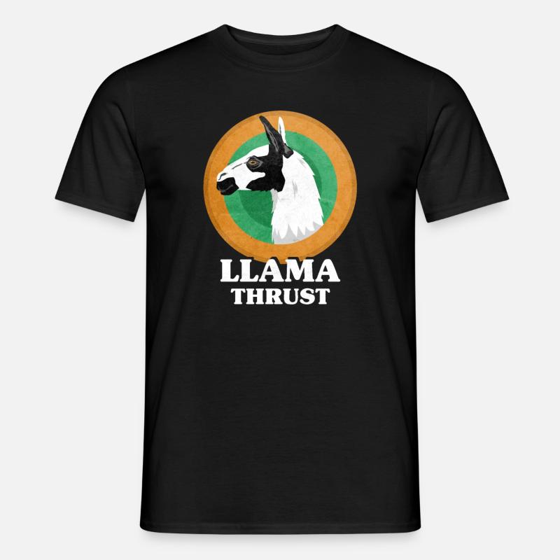 Llamathrust Llama Lama Thrust - Männer T-Shirt - Schwarz