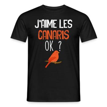 J'Aimes Les Canaris Ok ? - T-shirt homme - noir - Devant - AI Model Male 178 light (178cm)