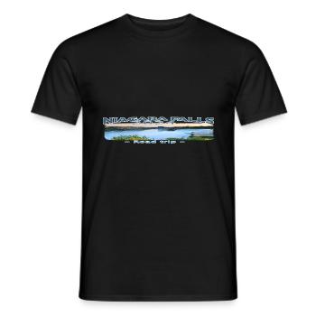trip, road, vacation, summer, niagara, camping, - Männer T-Shirt - Schwarz - Vorne - AI Model Male 178 light (178cm)