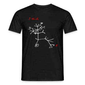 Atheistisch denken - Männer T-Shirt - Schwarz - Vorne - AI Model Male 178 light (178cm)