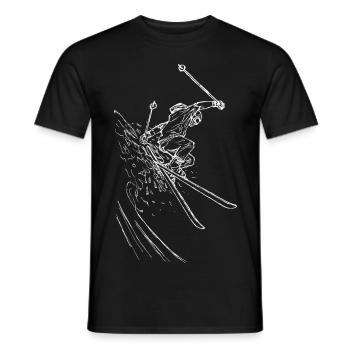 Ski - freeriders - T-shirt homme - noir - Devant - AI Model Male 178 light (178cm)