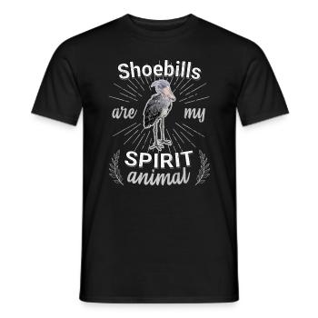 Bec de chaussure rétro cigogne oiseau esprit animal - T-shirt homme - noir - Devant - AI Model Male 178 light (178cm)
