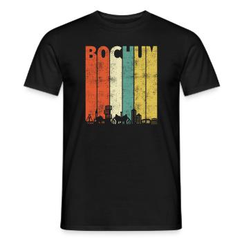 Retro Bochum residents city of Bochum gift - Men's T-Shirt - black - Front - AI Model Male 178 light (178cm)