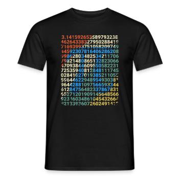 Cadeau de mathématicien rétro Pi Math Vintage Nerd - T-shirt homme - noir - Devant - AI Model Male 178 light (178cm)