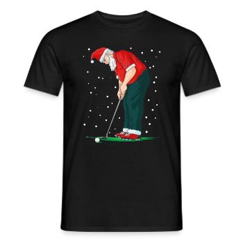 Drôle de golf cadeau du père Noël Noël - T-shirt homme - noir - Devant - AI Model Male 178 light (178cm)