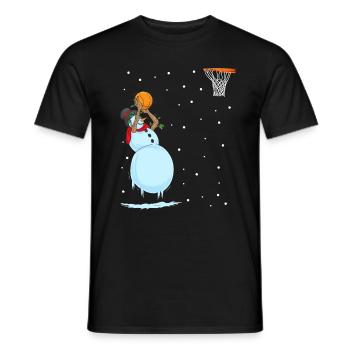 Basketball Throw Christmas Player Gift - Men's T-Shirt - black - Front - AI Model Male 178 light (178cm)