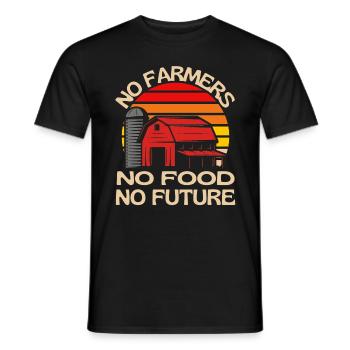 Keine Bauern, kein Essen, keine Zukunft - Männer T-Shirt - Schwarz - Vorne - AI Model Male 178 light (178cm)
