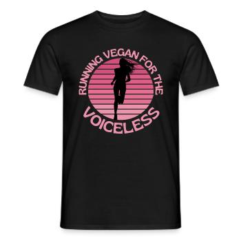 Running Vegan For The Voiceless - Men's T-Shirt - black - Front - AI Model Male 178 light (178cm)