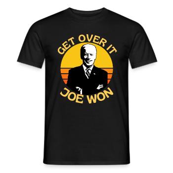 Get Over It Joe Won Pro Biden - Men's T-Shirt - black - Front - AI Model Male 178 light (178cm)