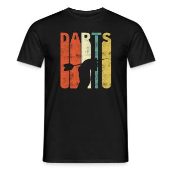 Retro darts triple 20 dart player gift - Men's T-Shirt - black - Front - AI Model Male 178 light (178cm)
