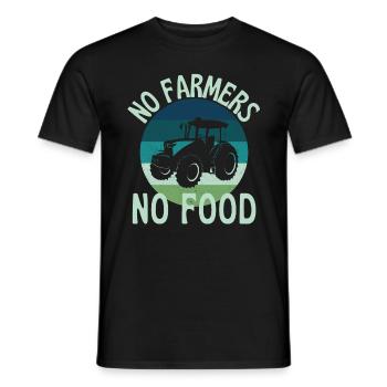 Pas d'agriculteurs pas de nourriture - T-shirt homme - noir - Devant - AI Model Male 178 light (178cm)