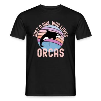 Juste une fille qui aime les orques - T-shirt homme - noir - Devant - AI Model Male 178 light (178cm)
