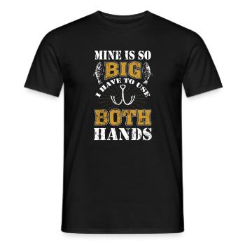 Funny Humor Fishing Slogan Fun - Men's T-Shirt - black - Front - AI Model Male 178 light (178cm)