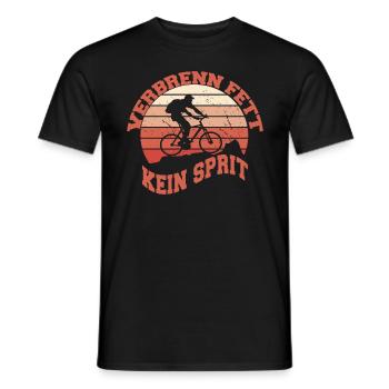 MTB |Mountain Bike | BMX | Rennrad | Motiv - Männer T-Shirt - Schwarz - Vorne - AI Model Male 178 light (178cm)