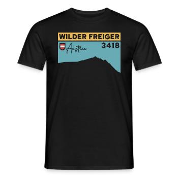 Wild Freiger Mountain Tour Red Ridge Summit Altitude - T-shirt homme - noir - Devant - AI Model Male 178 light (178cm)
