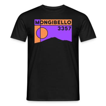 Etna Etna Mongibello volcano mountain Sicily souvenir - Men's T-Shirt - black - Front - AI Model Male 178 light (178cm)
