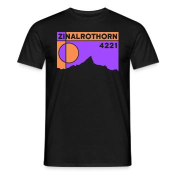 Zinalrothorn Mountain Tour High Tour North Ridge Souvenir - Men's T-Shirt - black - Front - AI Model Male 178 light (178cm)