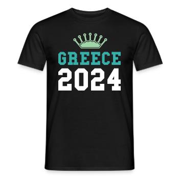 Greece 2024 Krona - Men's T-Shirt - black - Front - AI Model Male 178 light (178cm)
