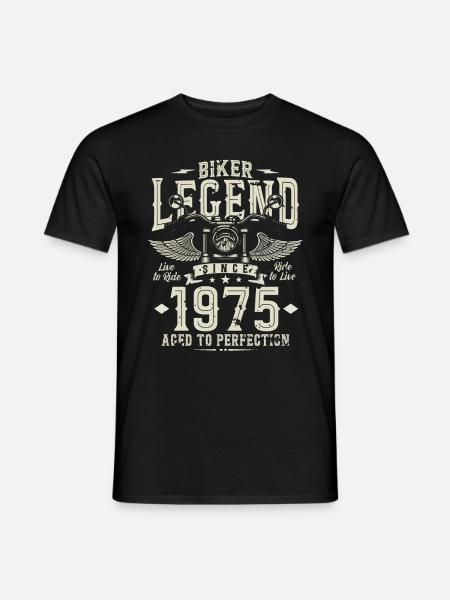 Legenda motocyklistów od 1975 roku - T-shirt męski - czarny