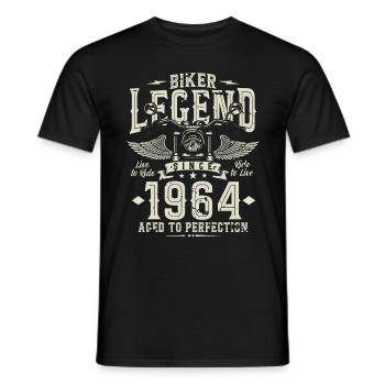 Biker Legende seit 1964 - Männer T-Shirt - Schwarz - Vorne - AI Model Male 178 light (178cm)