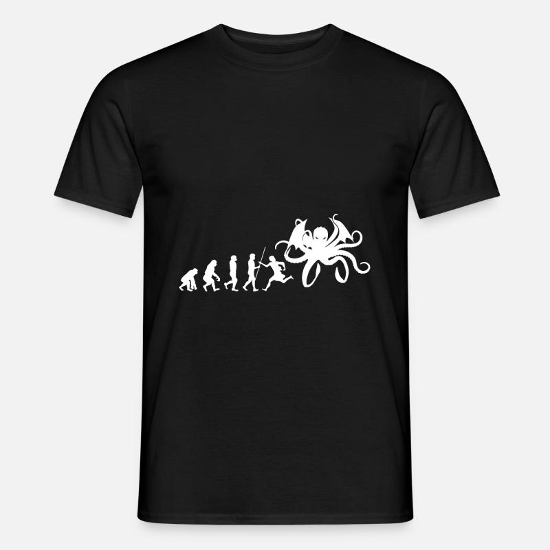 Cthulhu Mythos Evolution Cadeau - T-shirt homme - noir