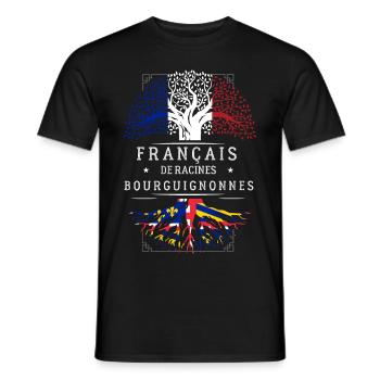 Racines Bourguignonnes - T-shirt homme - noir - Devant - AI Model Male 178 light (178cm)