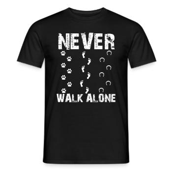 Never Walk Alone - T-shirt homme - noir - Devant - AI Model Male 178 light (178cm)