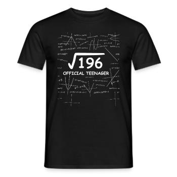 14e anniversaire 14 ans cadeau adolescent maths - T-shirt homme - noir - Devant - AI Model Male 178 light (178cm)