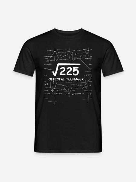 15e anniversaire 15 ans cadeau adolescent maths - T-shirt homme - noir