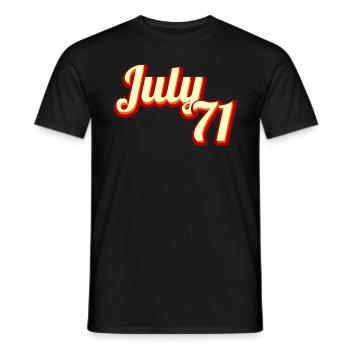 71 juillet 1971 Vintage Retro 50 Years Gift - T-shirt homme - noir - Devant - AI Model Male 178 light (178cm)