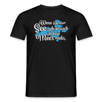 Wenn ich den See seh Westensee - Männer T-Shirt - Schwarz - Vorne - AI Model Male 178 light (178cm)