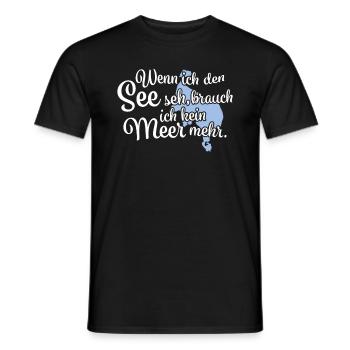 Wenn ich den See seh Müritz - Männer T-Shirt - Schwarz - Vorne - AI Model Male 178 light (178cm)