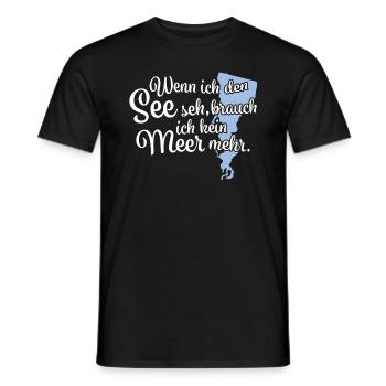 Wenn ich den See seh Spremberger See - Männer T-Shirt - Schwarz - Vorne - AI Model Male 178 light (178cm)
