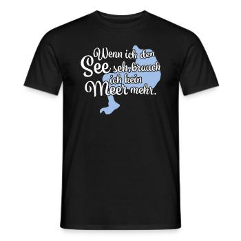 Wenn ich den See seh Fleesensee - Männer T-Shirt - Schwarz - Vorne - AI Model Male 178 light (178cm)