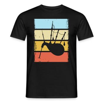 Bagpipes - Men's T-Shirt - black - Front - AI Model Male 178 light (178cm)