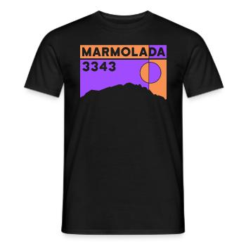 Marmolada Marmolata Dolomiten Punta Penia Wandern - Männer T-Shirt - Schwarz - Vorne - AI Model Male 178 light (178cm)