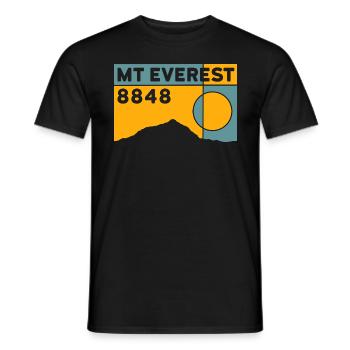Mount Everest Base Camp Nepal Trekking Souvenir - Men's T-Shirt - black - Front - AI Model Male 178 light (178cm)