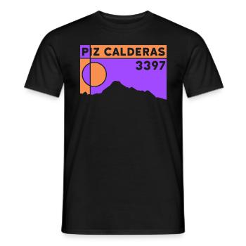 Piz Calderas Skitour Trail Wanderung Berg Trekking - Männer T-Shirt - Schwarz - Vorne - AI Model Male 178 light (178cm)
