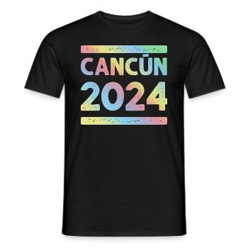 Cancun 2024 Colorful Holiday Team - Men's T-Shirt - black - Front - AI Model Male 178 light (178cm)