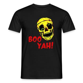 Crâne d’Halloween - T-shirt homme - noir - Devant - AI Model Male 178 light (178cm)